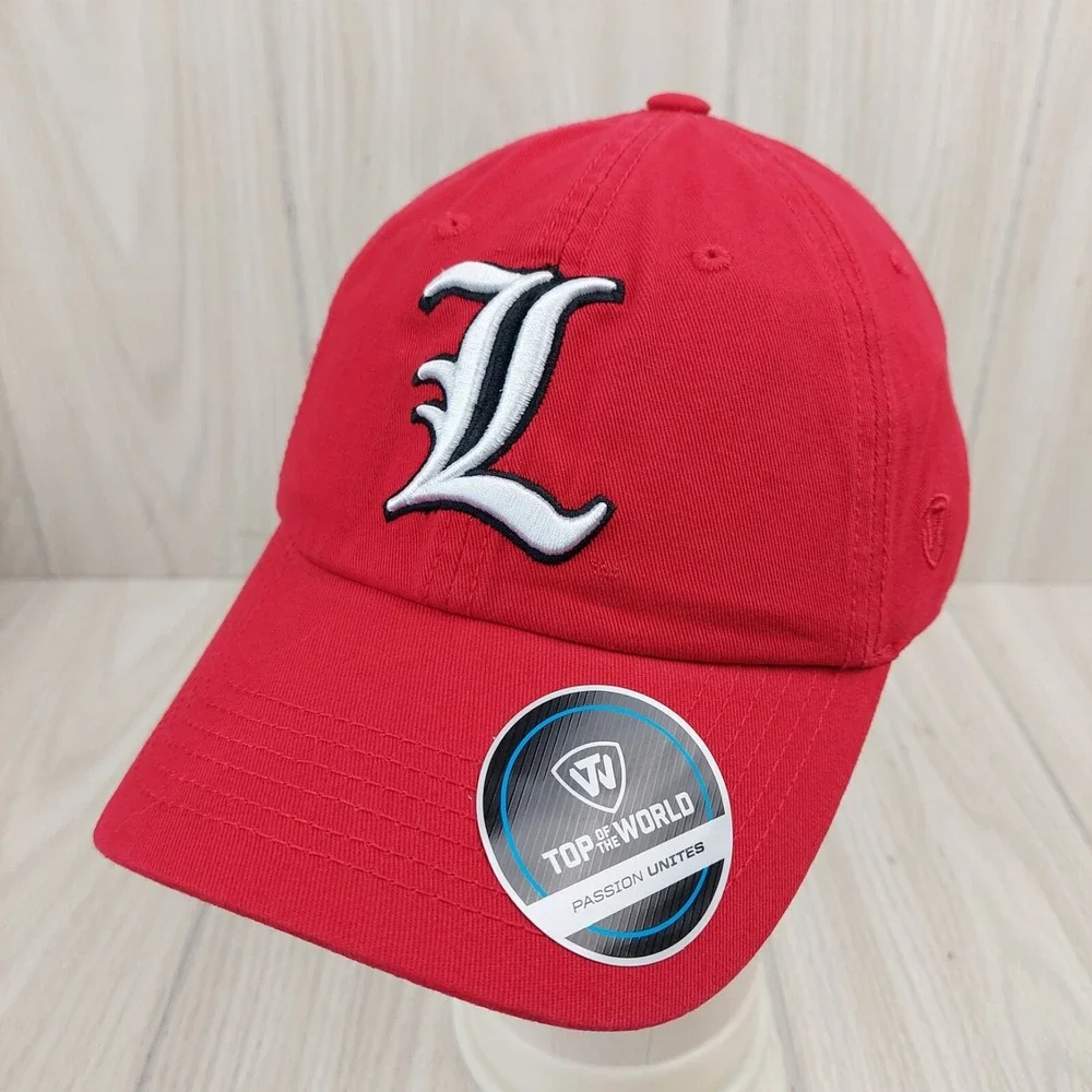 Top of the World Louisville Cardinals Baseball Cap Mens OSFA Red Embroidered L